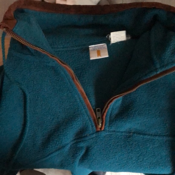 Vintage green pullover. Merit Awards brand.great condition, rarely worn.Pockets. - Picture 3 of 7